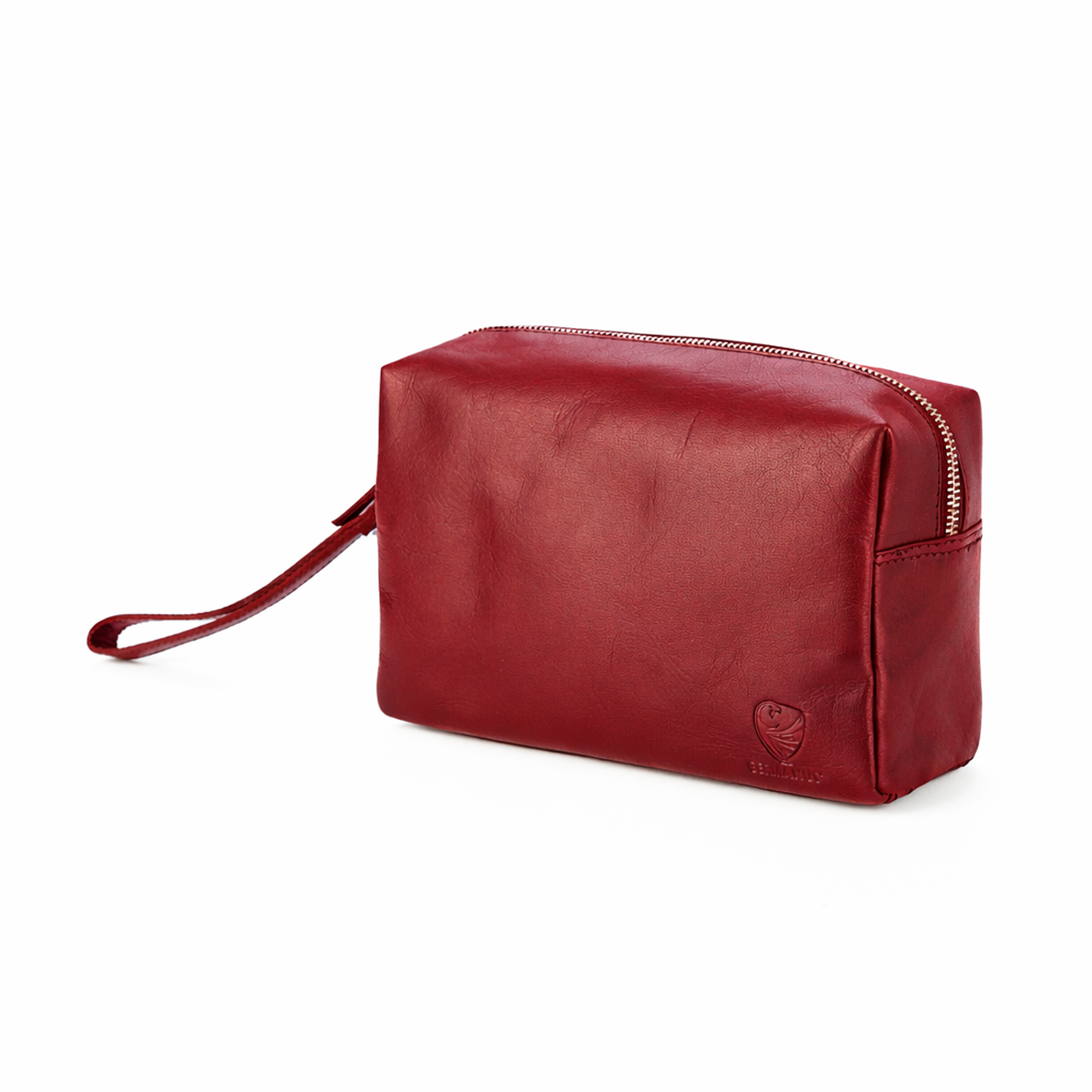 GERMANUS wash bag cosmetic bag Rolf made of genuine leather, toiletry bag, make-up bag, clutch